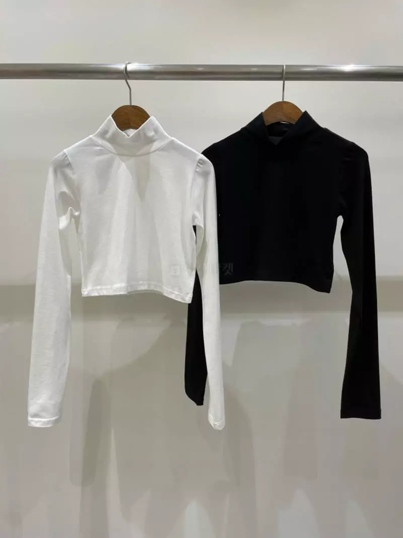 Bricklane - Korean Women Fashion - #momslook - Half Crop Tee - 7