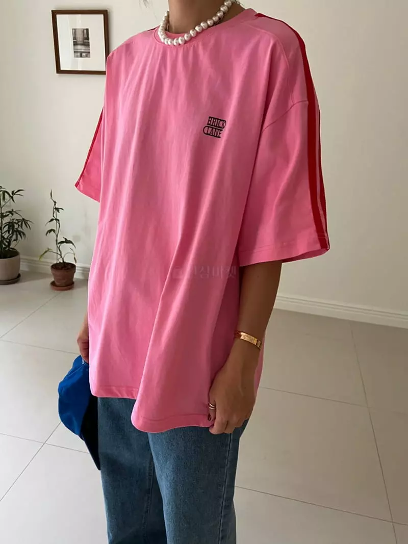 Bricklane - Korean Women Fashion - #momslook - Two Stripes Tee - 3