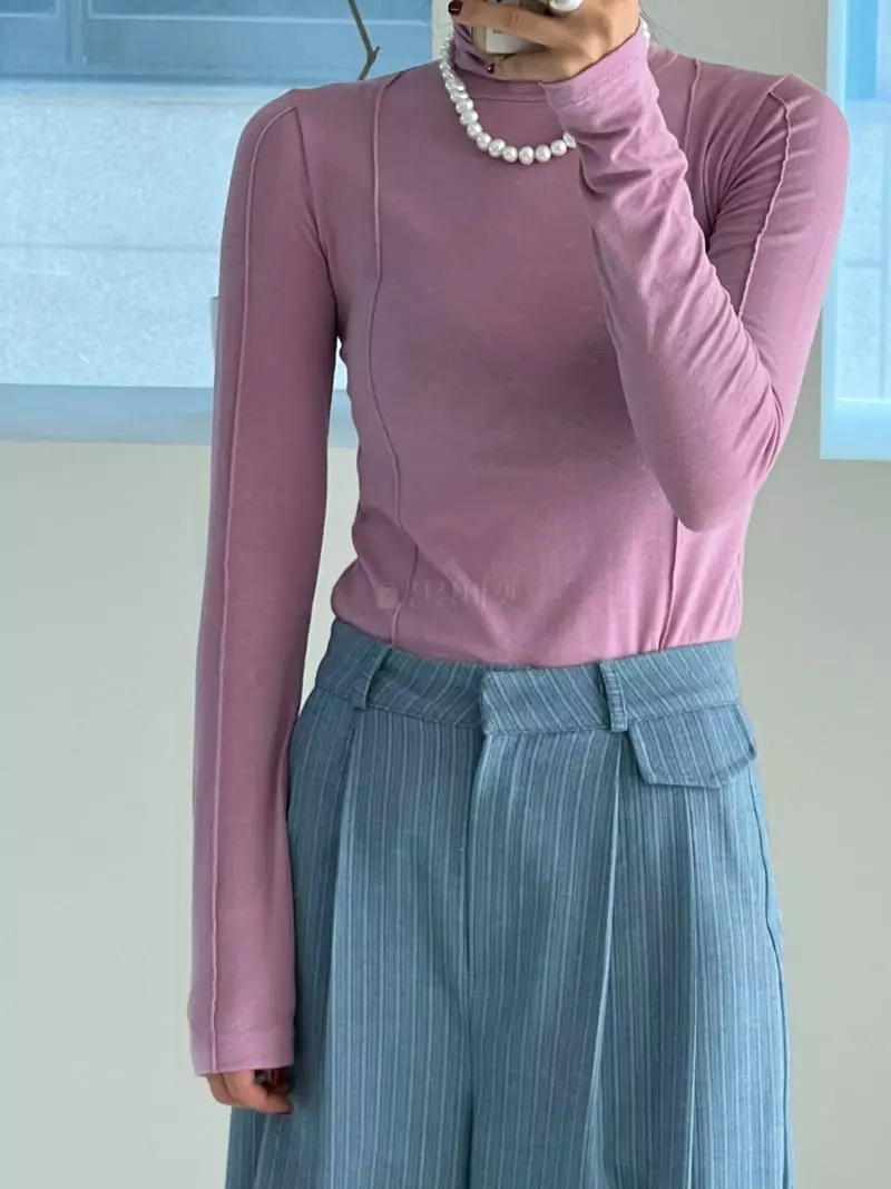 Bricklane - Korean Women Fashion - #pursuepretty - Point Turtleneck Tee - 4