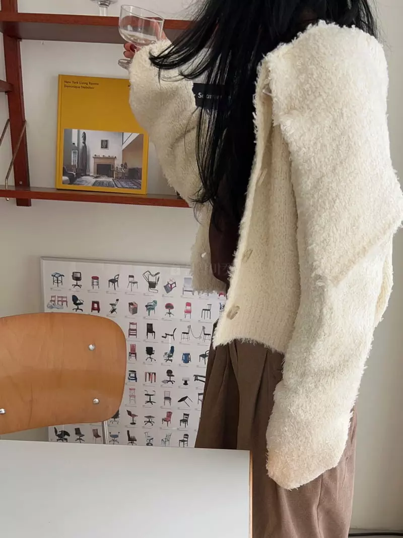 Bricklane - Korean Women Fashion - #restrostyle - Turtleneck Cardigan