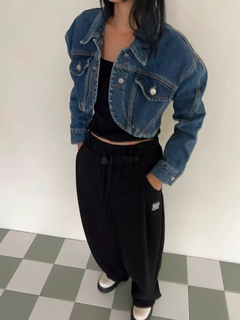 Bricklane - Korean Women Fashion - #romanticstyle - Crop Denim Jacket