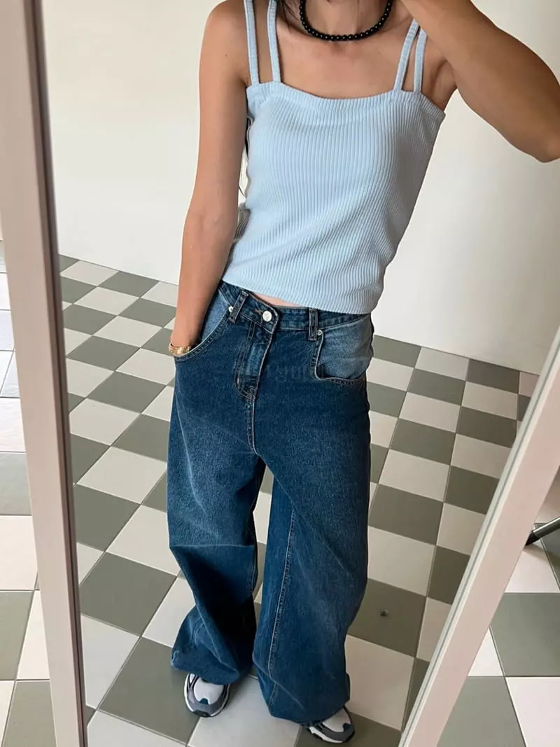 Bricklane - Korean Women Fashion - #romanticstyle - Two Stripes Sleeveless - 10
