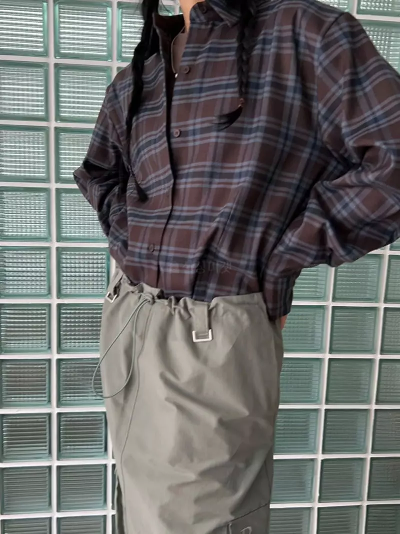 Bricklane - Korean Women Fashion - #romanticstyle - Fleece Check Shirt - 6