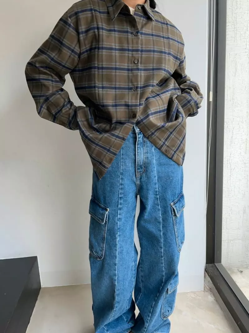 Bricklane - Korean Women Fashion - #shopsmall - Fleece Check Shirt - 7