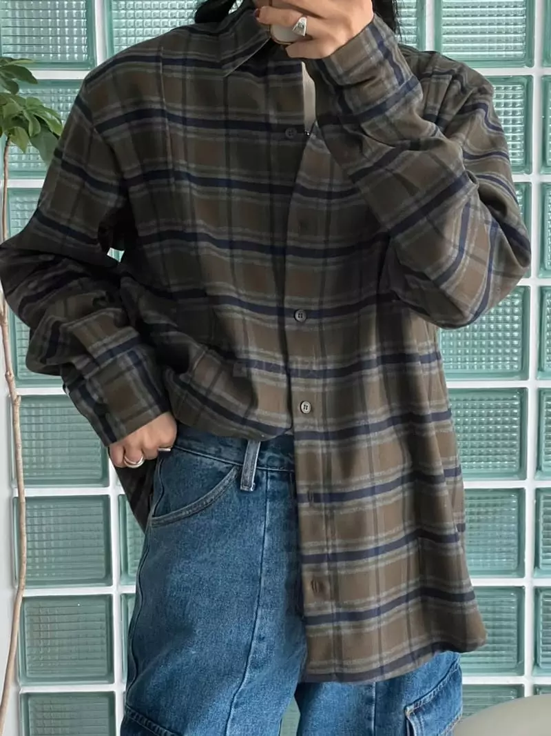 Bricklane - Korean Women Fashion - #thatsdarling - Fleece Check Shirt - 8