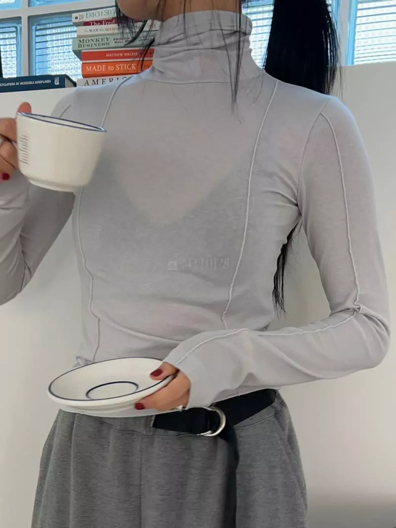 Bricklane - Korean Women Fashion - #thelittlethings - Point Turtleneck Tee - 8