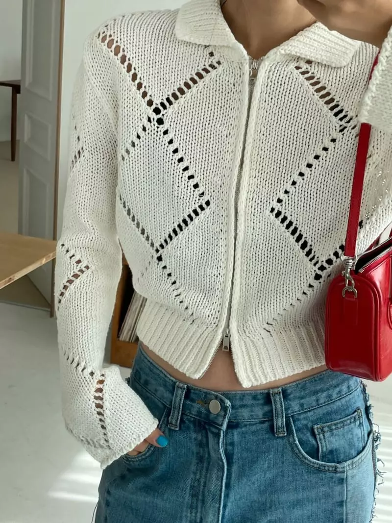 Bricklane - Korean Women Fashion - #thelittlethings - Scsi Zip Up Knit Tee - 9