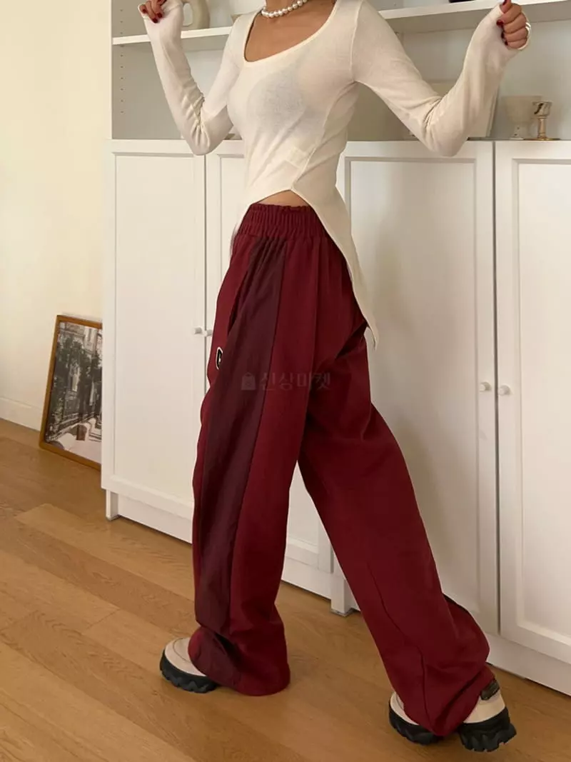 Bricklane - Korean Women Fashion - #vintageinspired - Slit Unbal Tee - 8
