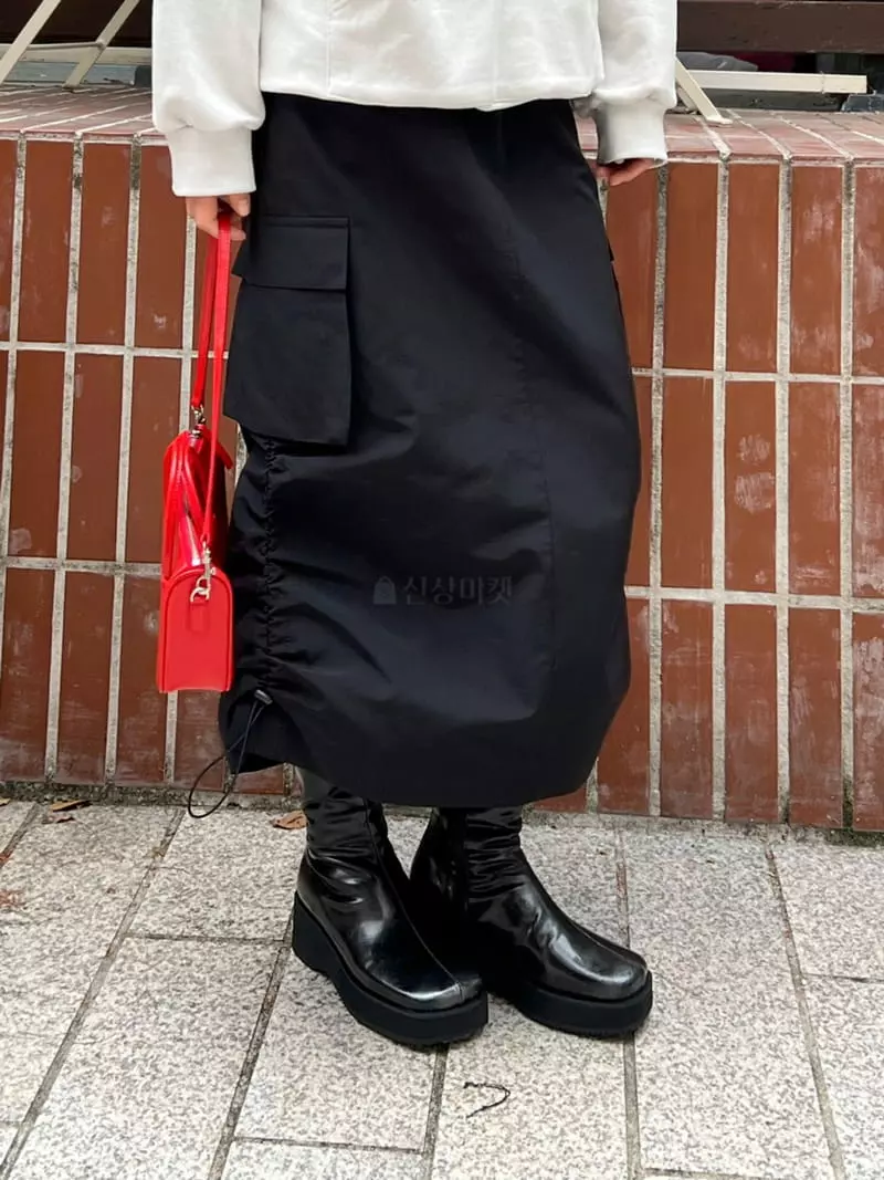 Bricklane - Korean Women Fashion - #vintagekidsstyle - String Long Skirt - 7