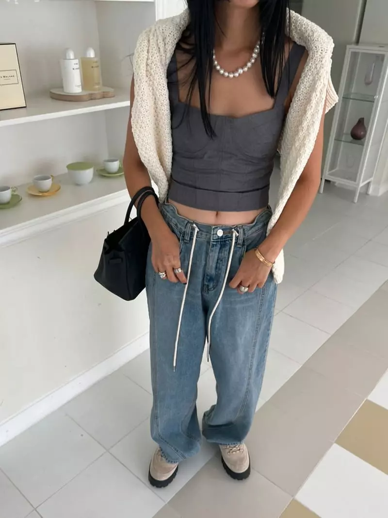Bricklane - Korean Women Fashion - #vintagekidsstyle - Smocked Bustier - 2