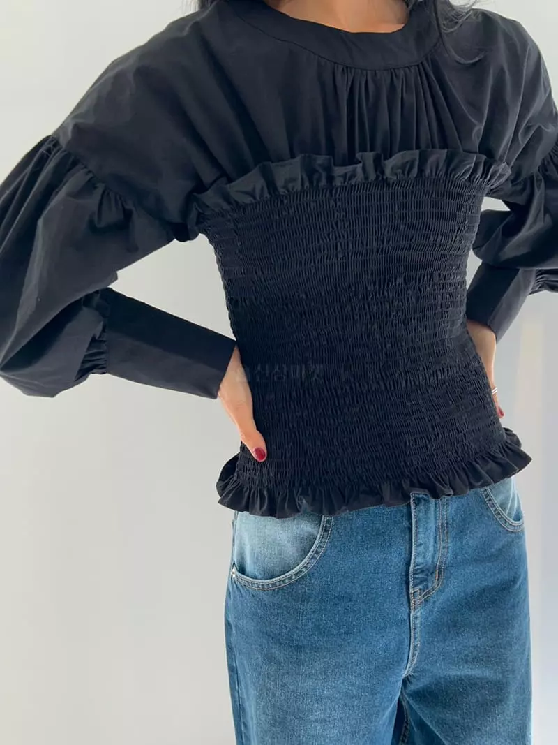 Bricklane - Korean Women Fashion - #vintagekidsstyle - Smocked Blouse
