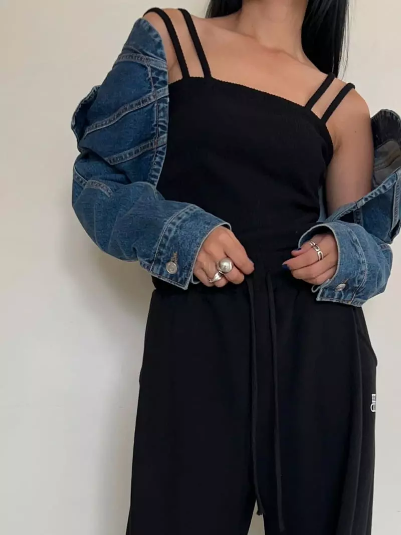Bricklane - Korean Women Fashion - #vintagekidsstyle - Two Stripes Sleeveless - 7