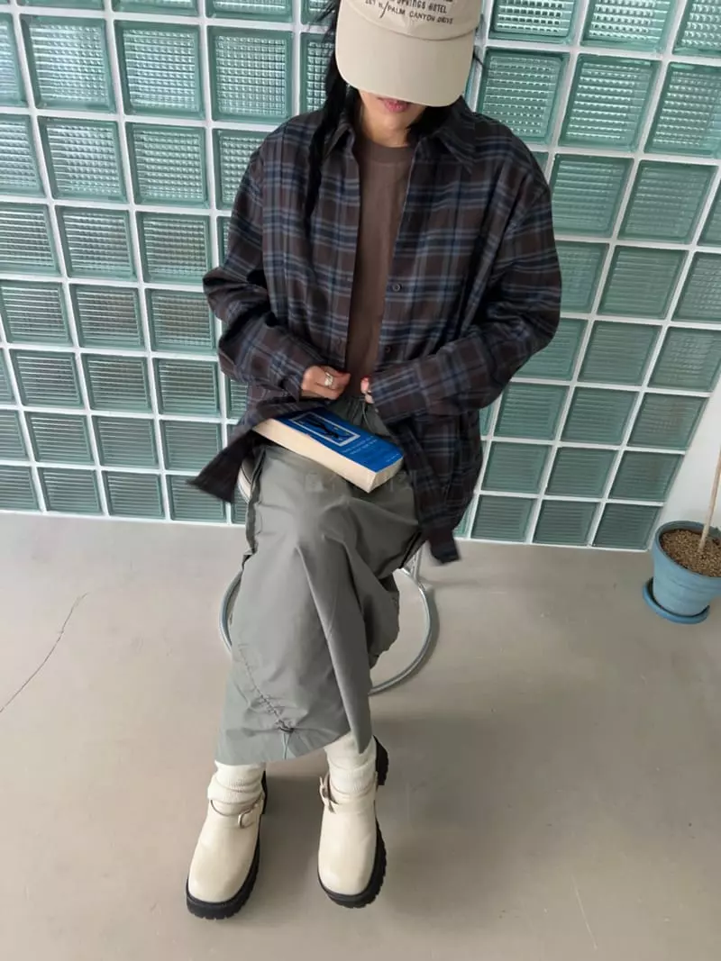 Bricklane - Korean Women Fashion - #vintagekidsstyle - Fleece Check Shirt - 3