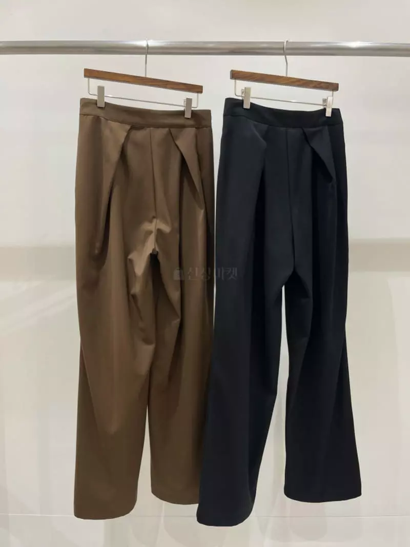 Bricklane - Korean Women Fashion - #womensfashion - Tuck Wrinkle Pants - 8