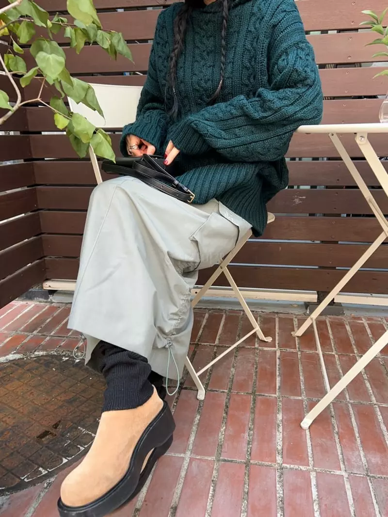 Bricklane - Korean Women Fashion - #womensfashion - Cable Hoody Knit Tee - 7