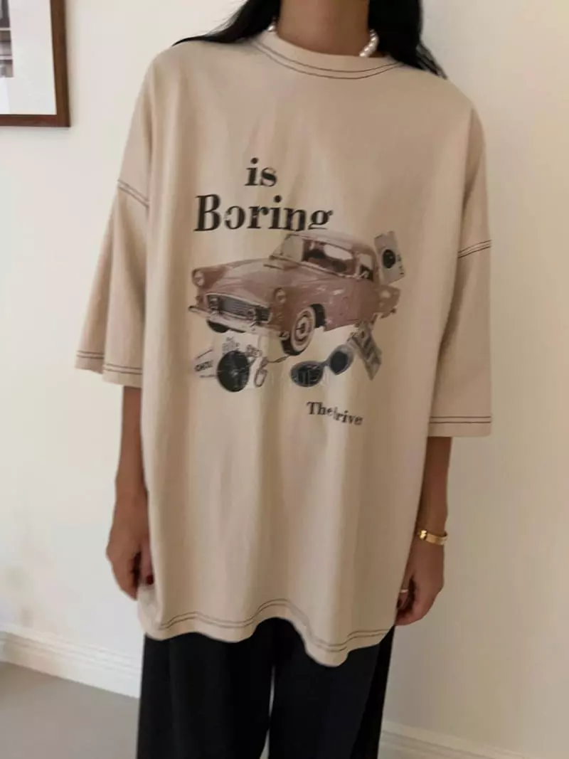 Bricklane - Korean Women Fashion - #womensfashion - Car Tee - 11