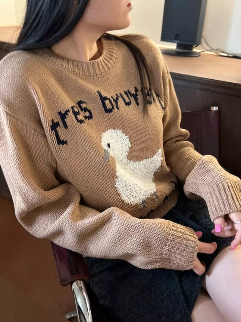 Bricklane - Korean Women Fashion - #womensfashion - Duck Knit Tee - 10
