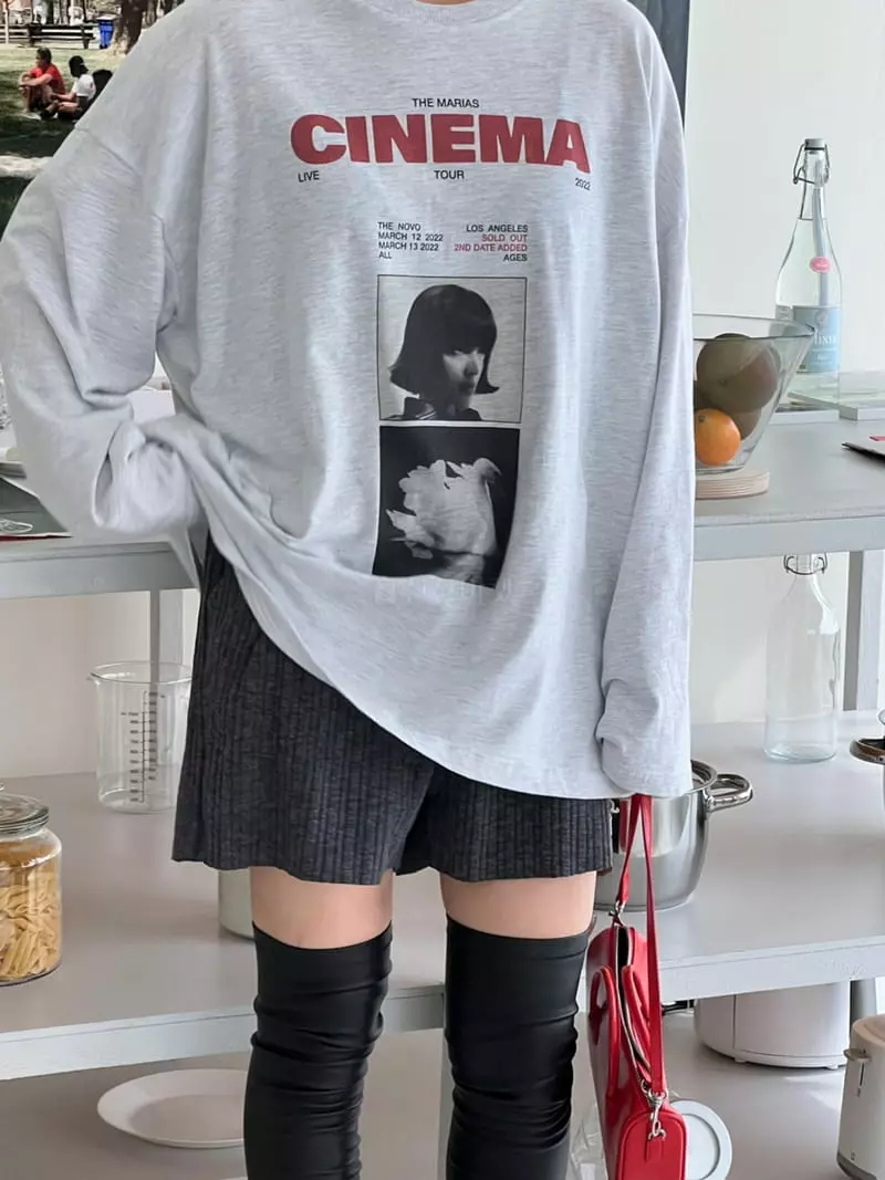 Bricklane - Korean Women Fashion - #momslook - Cinema Tee - 4