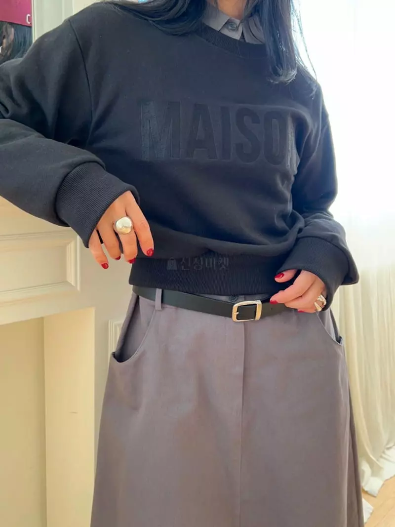 Bricklane - Korean Women Fashion - #womensfashion - Masion Embroidery Sweatshirt - 7
