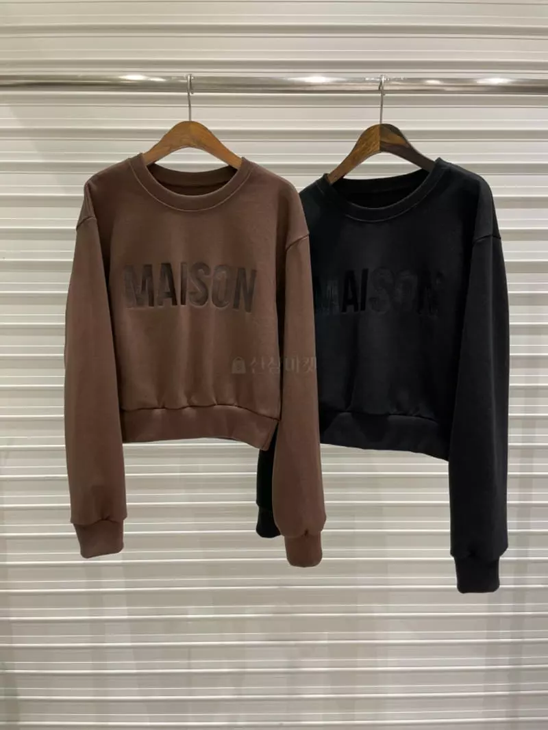 Bricklane - Korean Women Fashion - #womensfashion - Masion Embroidery Sweatshirt - 9