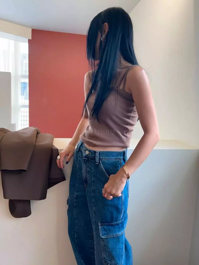 Bricklane - Korean Women Fashion - #womensfashion - Two Stripes Sleeveless