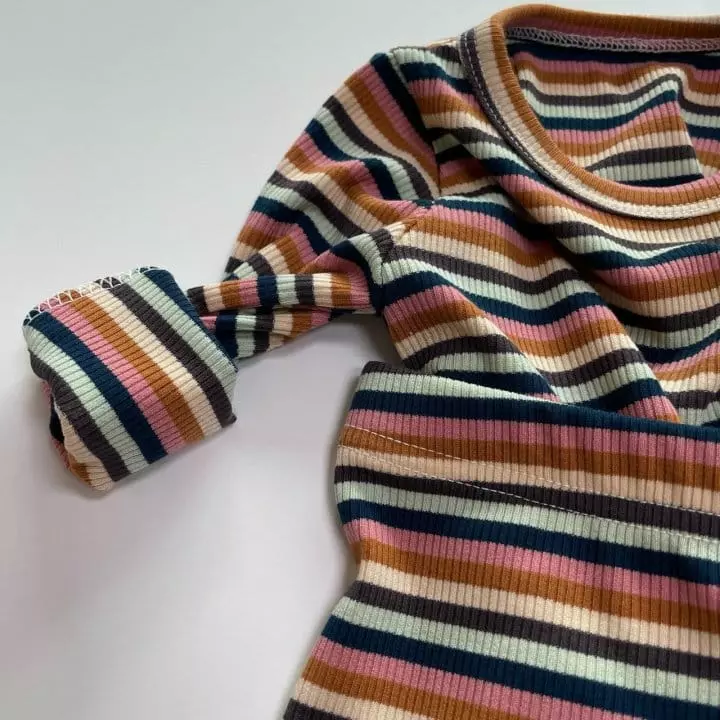 Brody Jane - Korean Children Fashion - #kidsshorts - Multi Stripes Set - 11