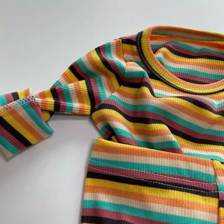 Brody Jane - Korean Children Fashion - #kidsstore - Multi Stripes Set - 12