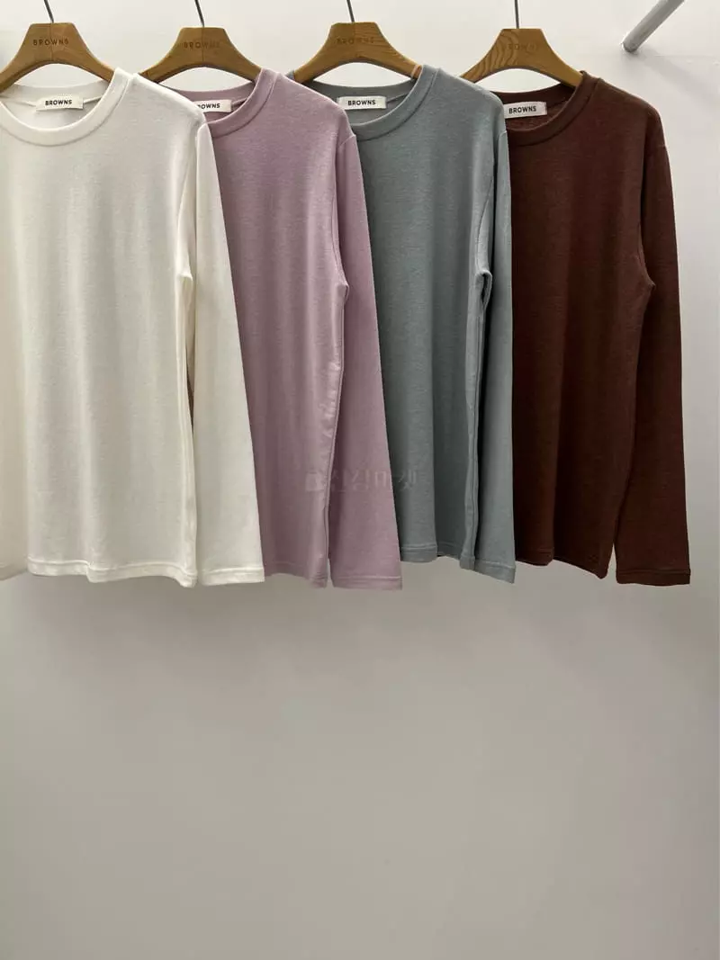 Browns - Korean Women Fashion - #momslook - All Round Tee - 2