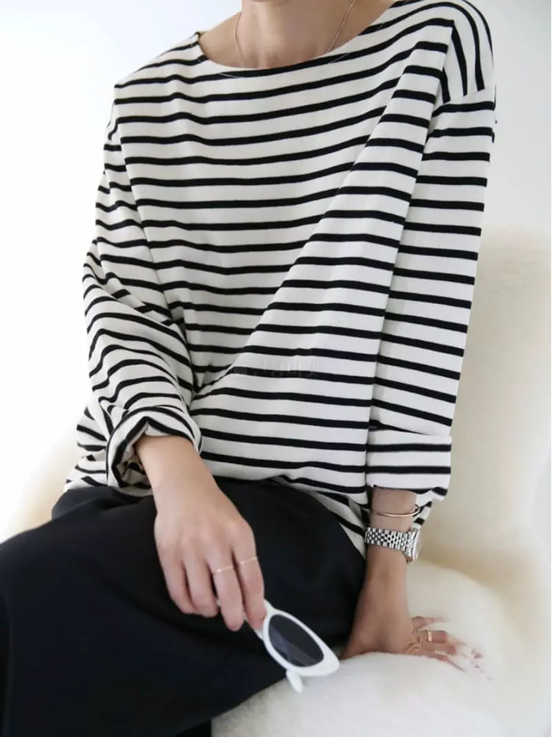 Browns - Korean Women Fashion - #momslook - Classic Stripes Tee - 8