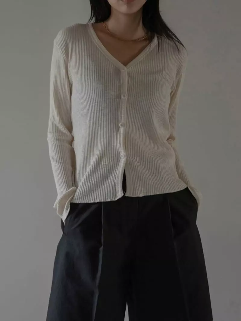 Browns - Korean Women Fashion - #pursuepretty - Dell Rib Cardigan - 4