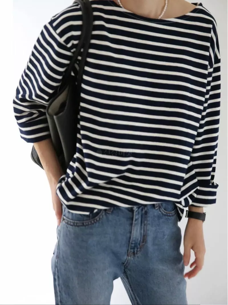 Browns - Korean Women Fashion - #restrostyle - Classic Stripes Tee