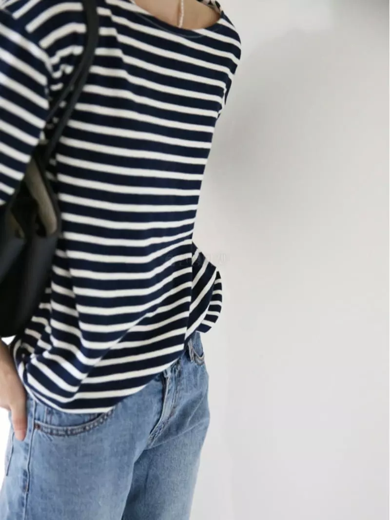 Browns - Korean Women Fashion - #shopsmall - Classic Stripes Tee - 3