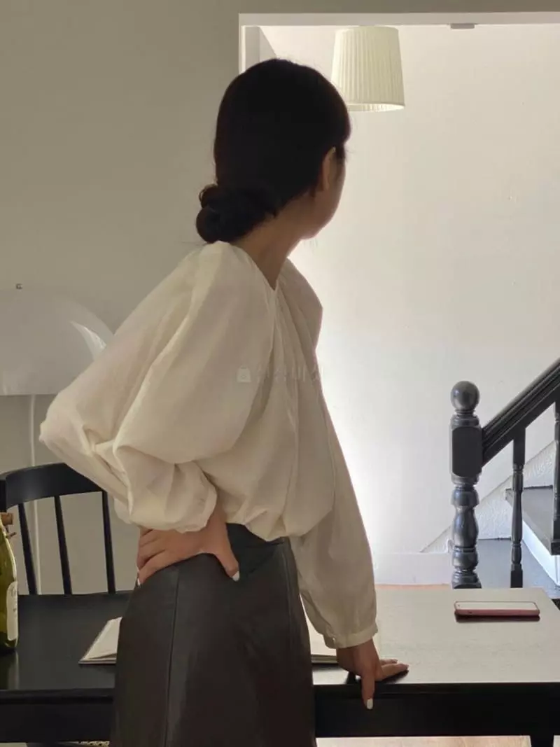 Browns - Korean Women Fashion - #thelittlethings - Fluffy Shirring Blouse - 10
