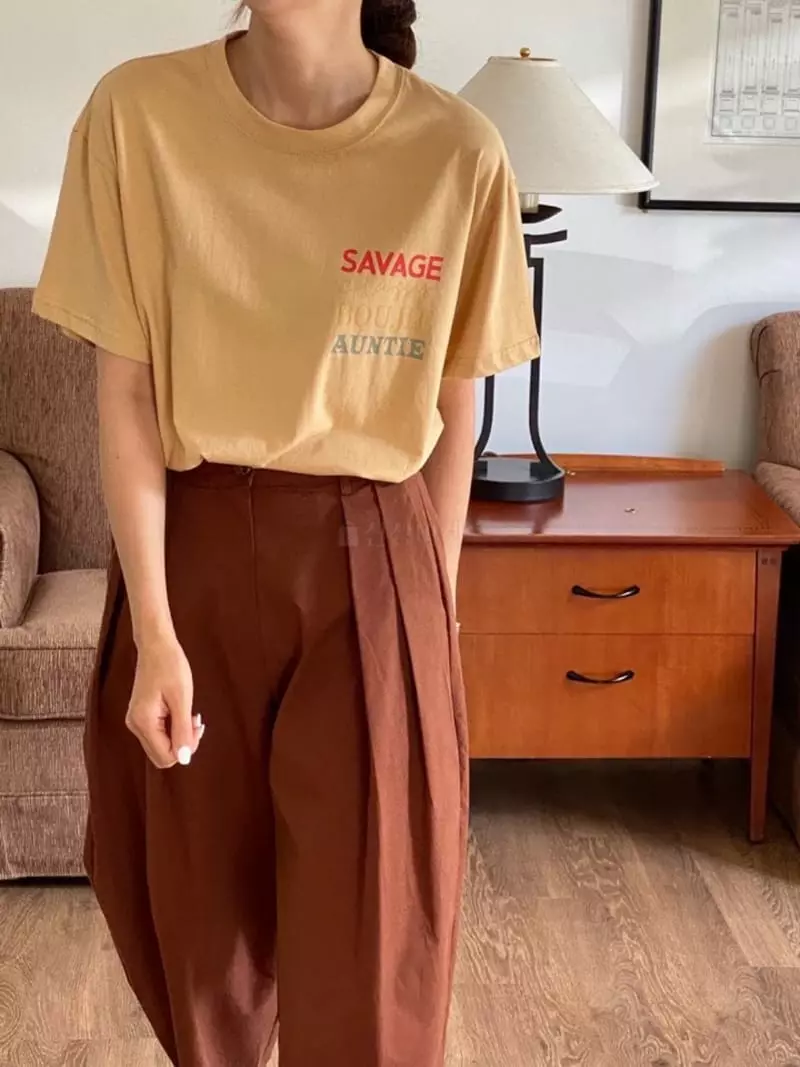 Browns - Korean Women Fashion - #thatsdarling - Classic Paint Tee - 4