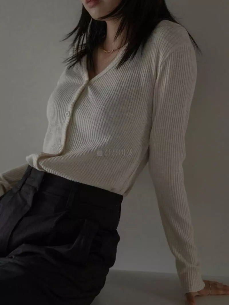 Browns - Korean Women Fashion - #vintageinspired - Dell Rib Cardigan