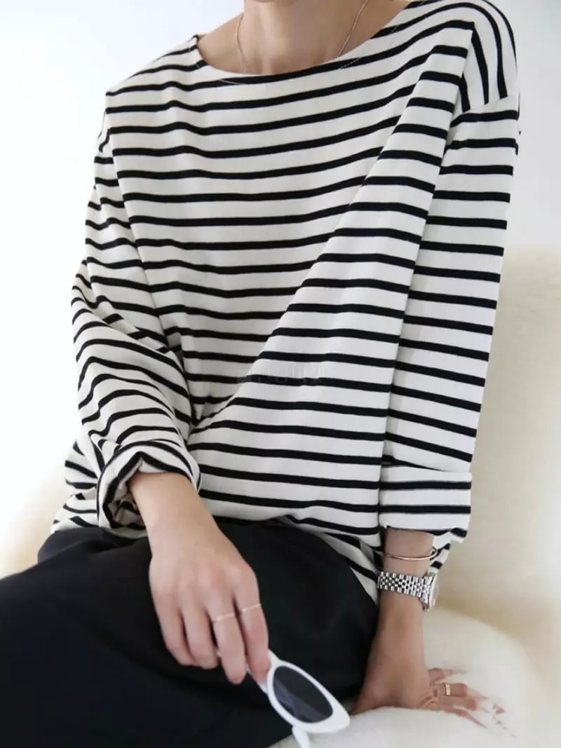 Browns - Korean Women Fashion - #womensfashion - Classic Stripes Tee - 11