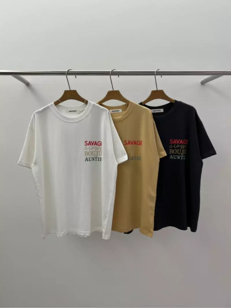 Browns - Korean Women Fashion - #womensfashion - Classic Paint Tee - 10