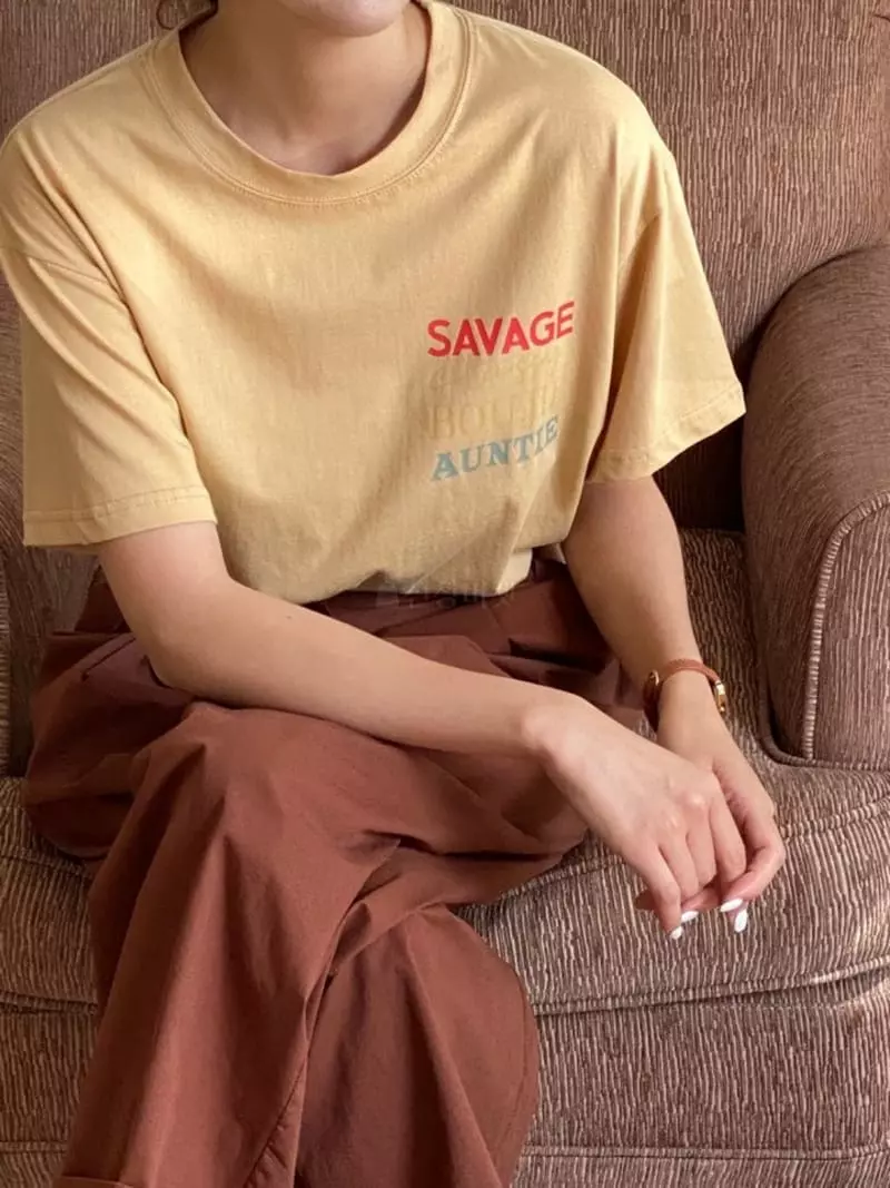 Browns - Korean Women Fashion - #womensfashion - Classic Paint Tee - 6