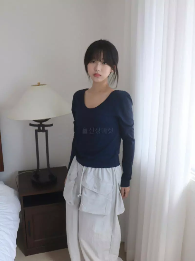 Buckle - Korean Women Fashion - #momslook - U Neck Tee - 6
