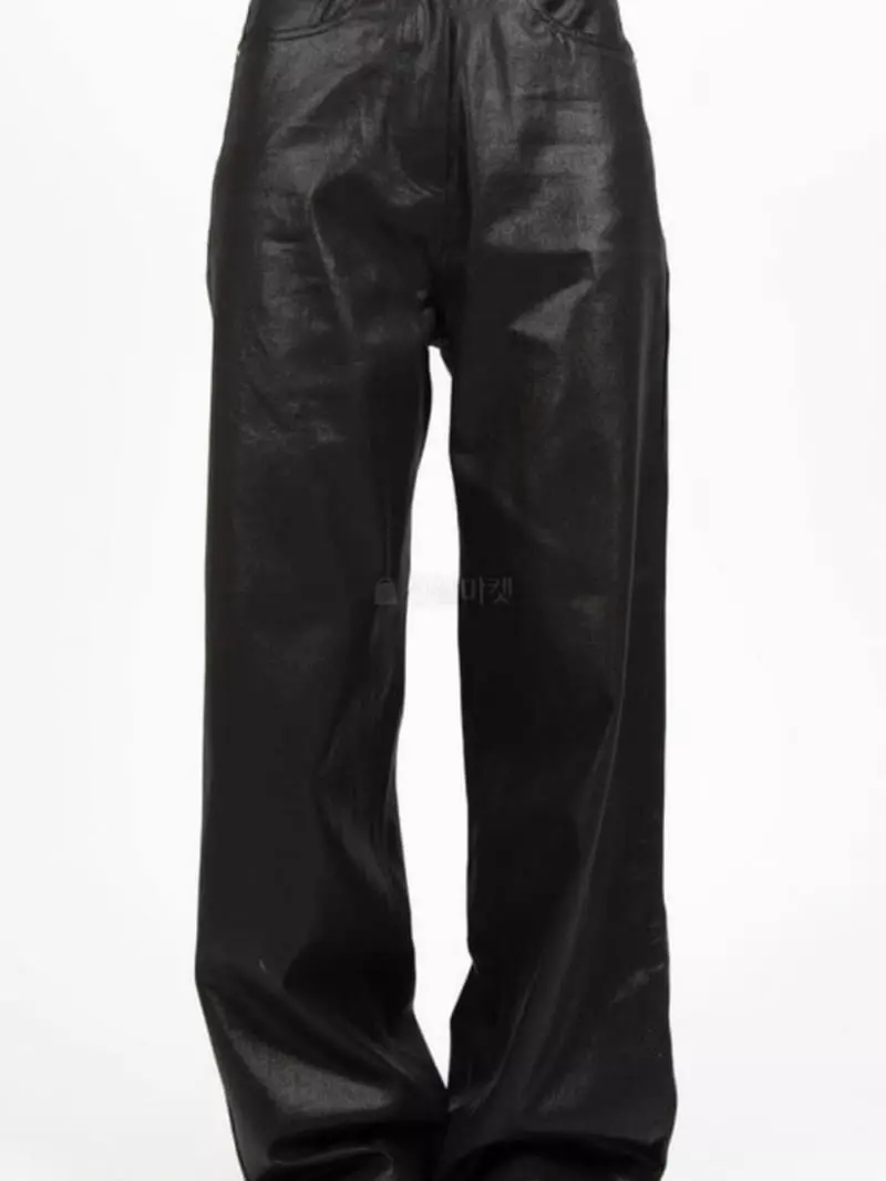 Buckle - Korean Women Fashion - #momslook - Glossy Pants - 5