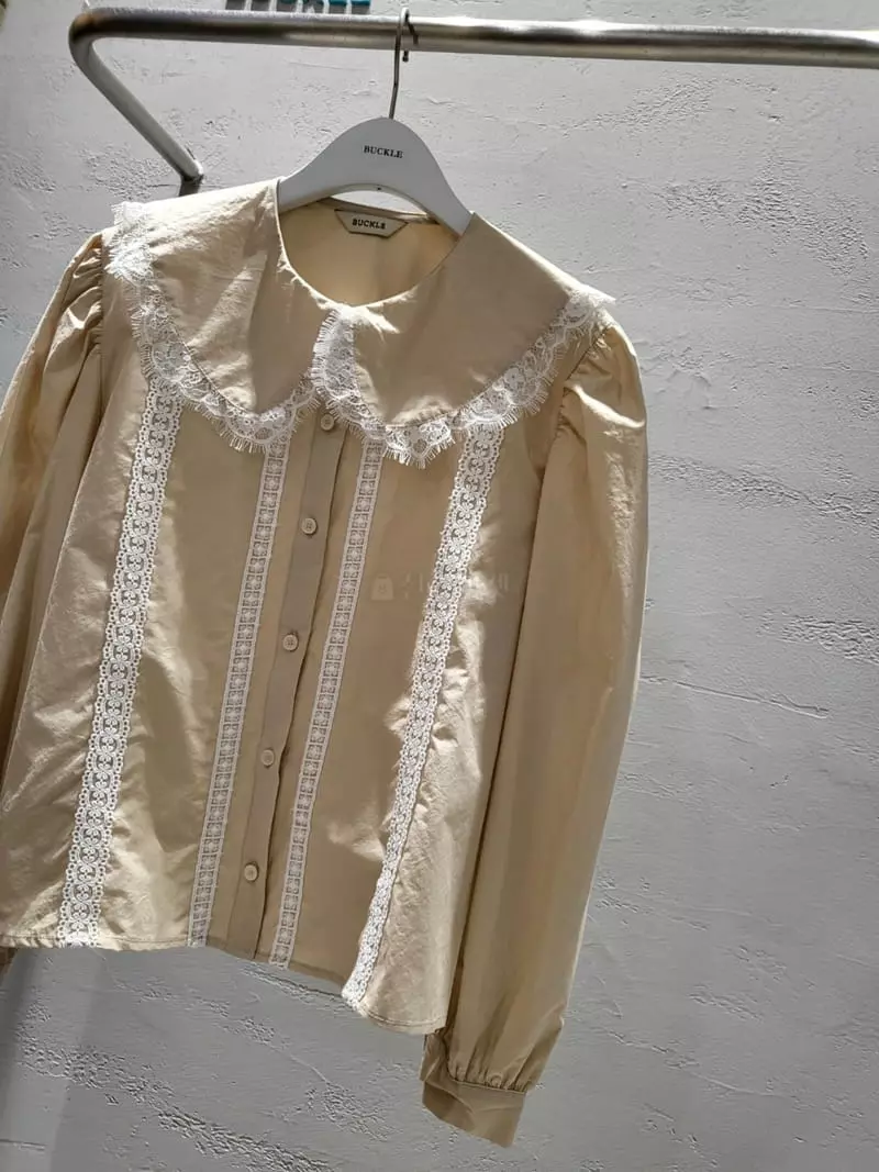 Buckle - Korean Women Fashion - #momslook - Lace Collar Blouse - 6