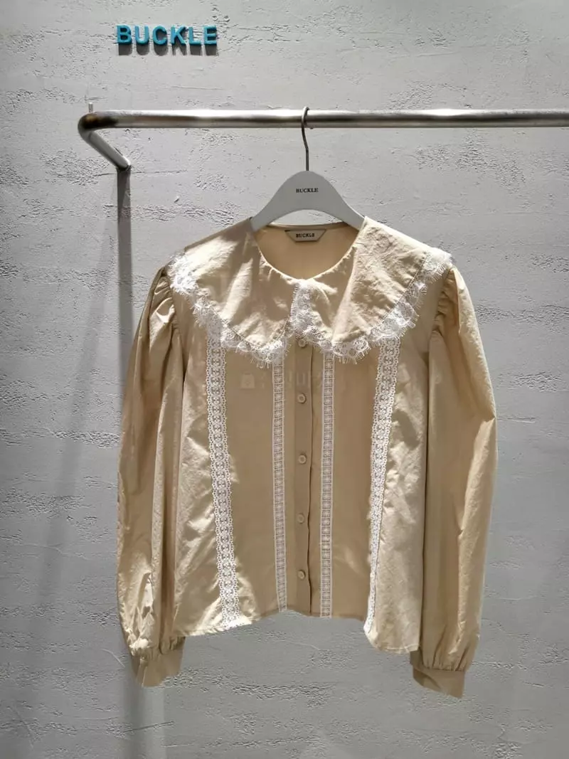 Buckle - Korean Women Fashion - #momslook - Lace Collar Blouse - 9