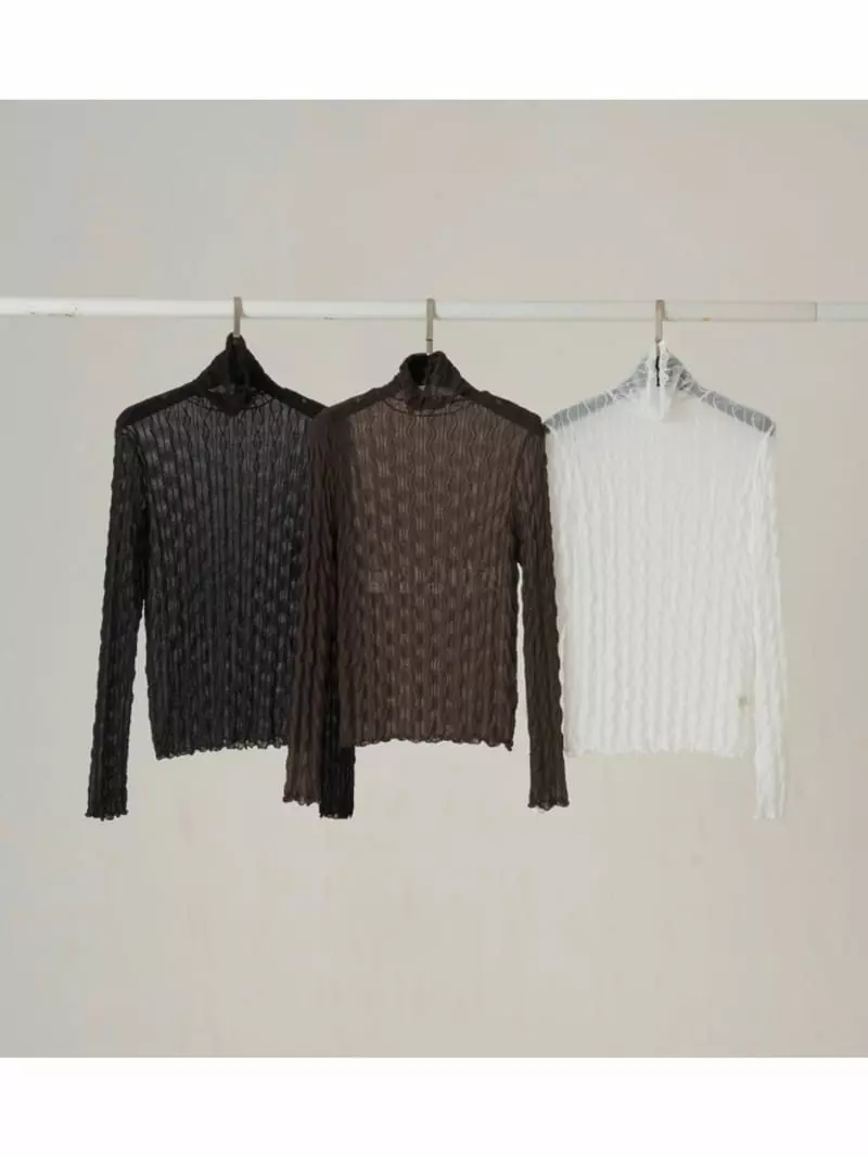 Buckle - Korean Women Fashion - #momslook - See Through Tee - 12