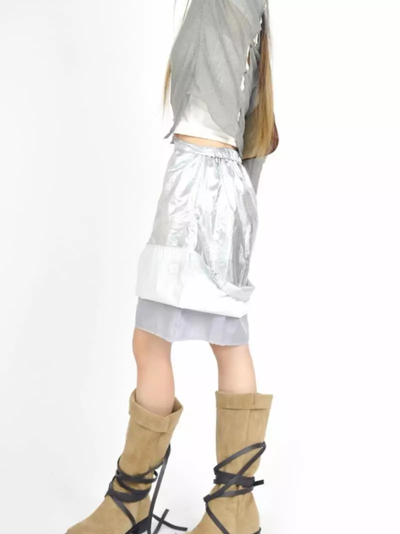 Buckle - Korean Women Fashion - #momslook - Wave Knit Tee - 5