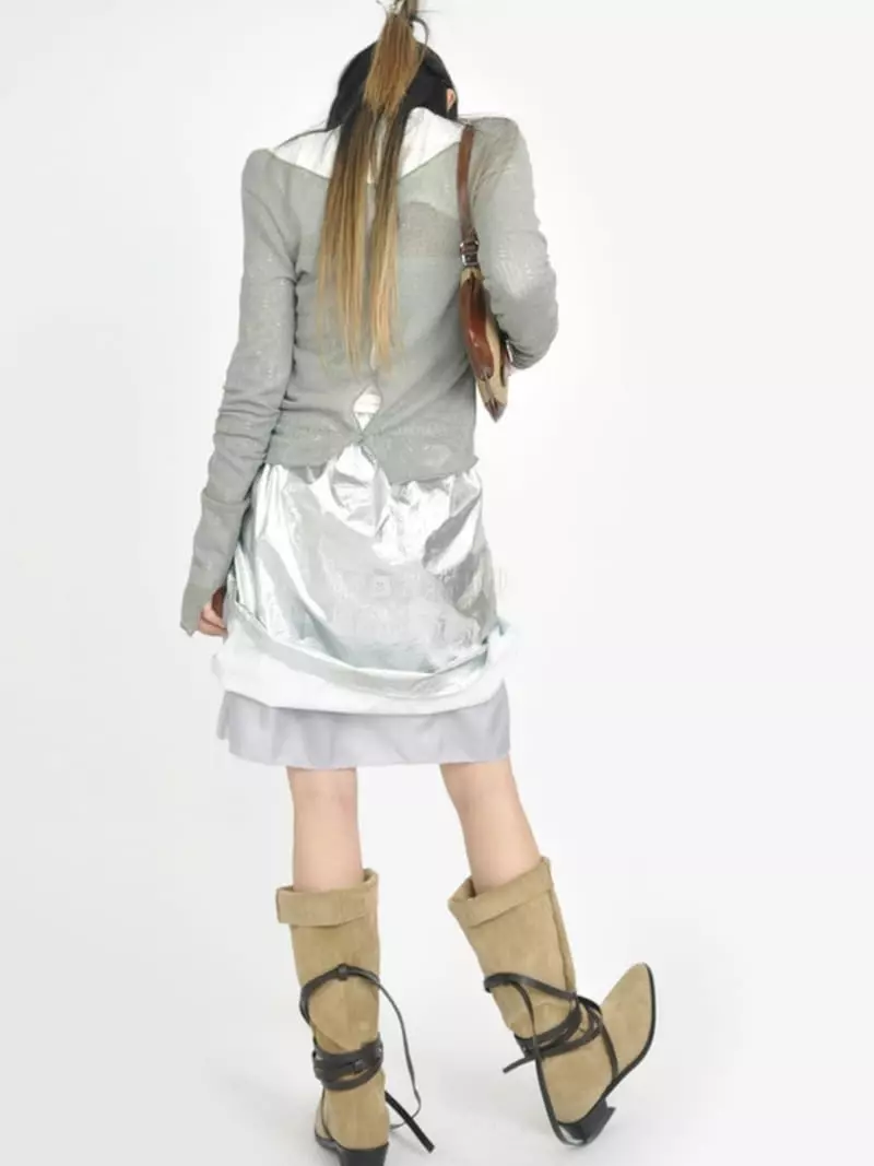 Buckle - Korean Women Fashion - #momslook - Wave Knit Tee - 7