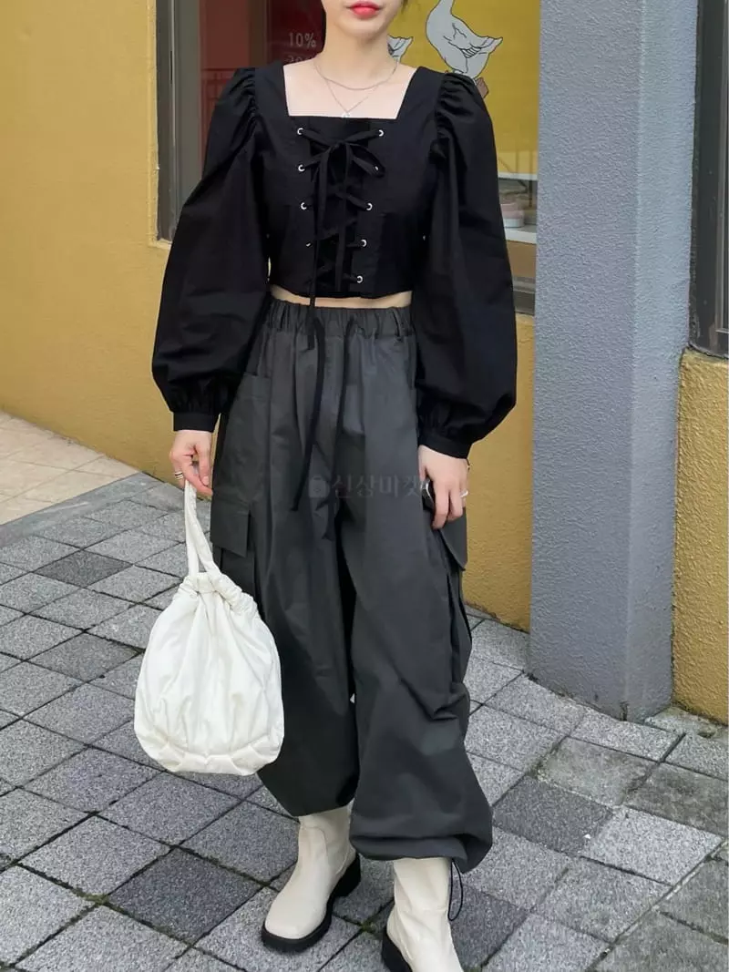 Buckle - Korean Women Fashion - #momslook - Cargo Pants - 9