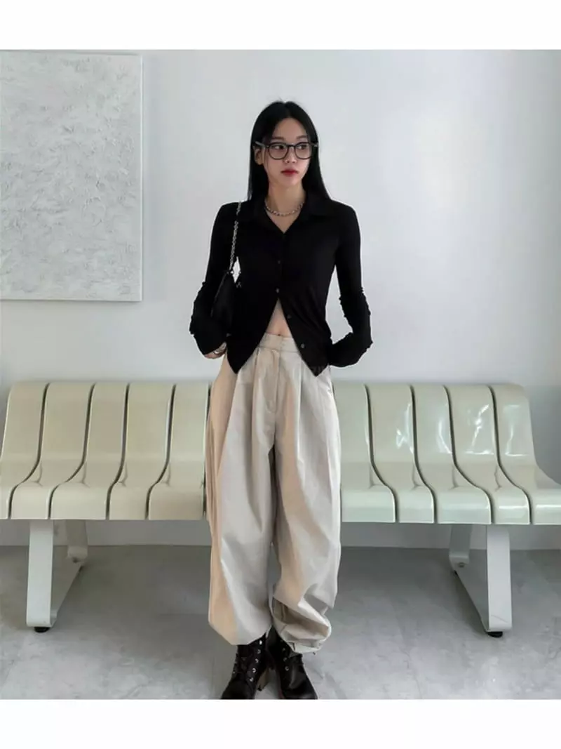 Buckle - Korean Women Fashion - #momslook - Two Tuck Pants - 10