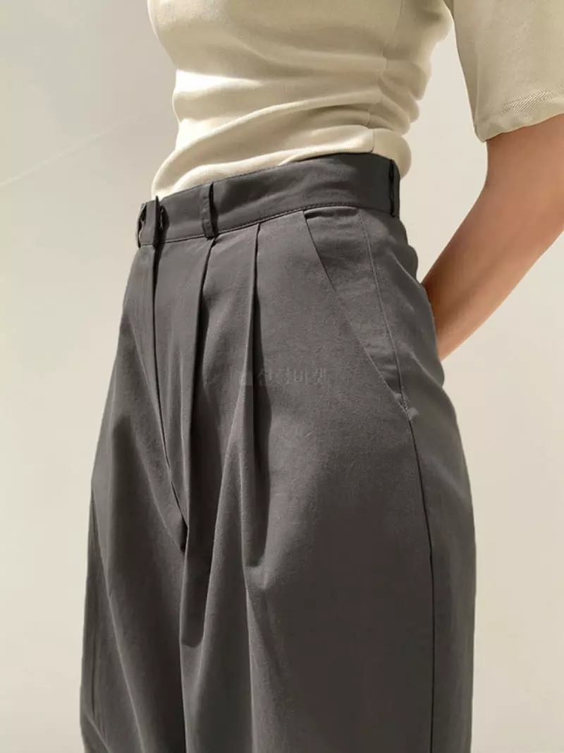 Buckle - Korean Women Fashion - #momslook - Two Tuck Pants - 6