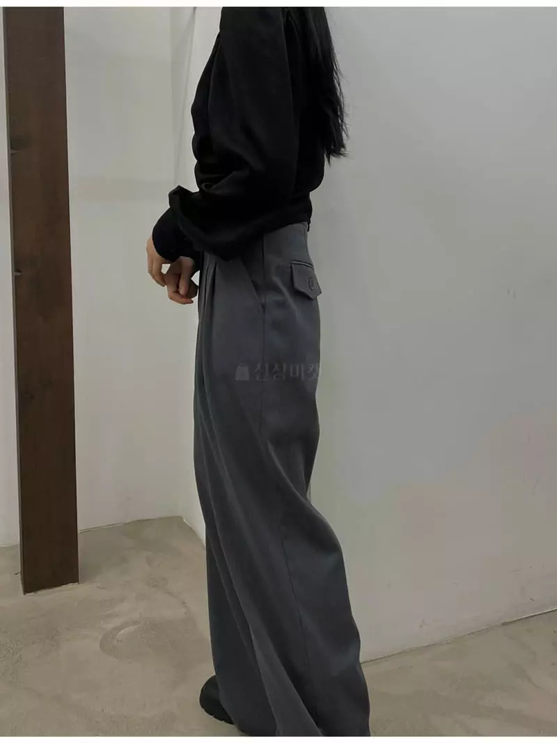 Buckle - Korean Women Fashion - #momslook - Pocket Pants - 12