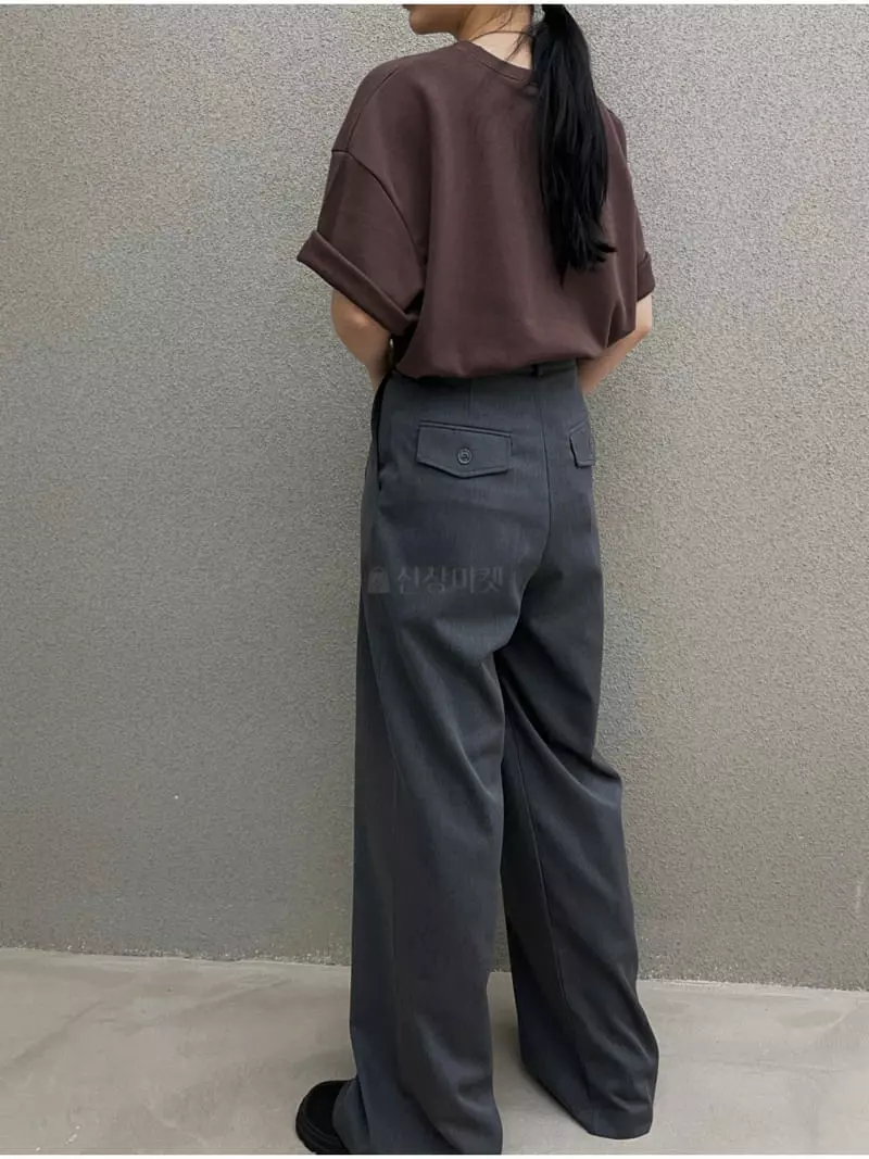 Buckle - Korean Women Fashion - #womensfashion - Pocket Pants - 4